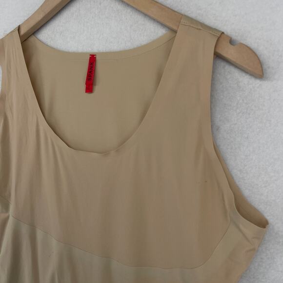 SPANX Top Womens 1X Plus Trust Your Thinstincts Control Shapewear Tank Beige - Picture 4 of 15